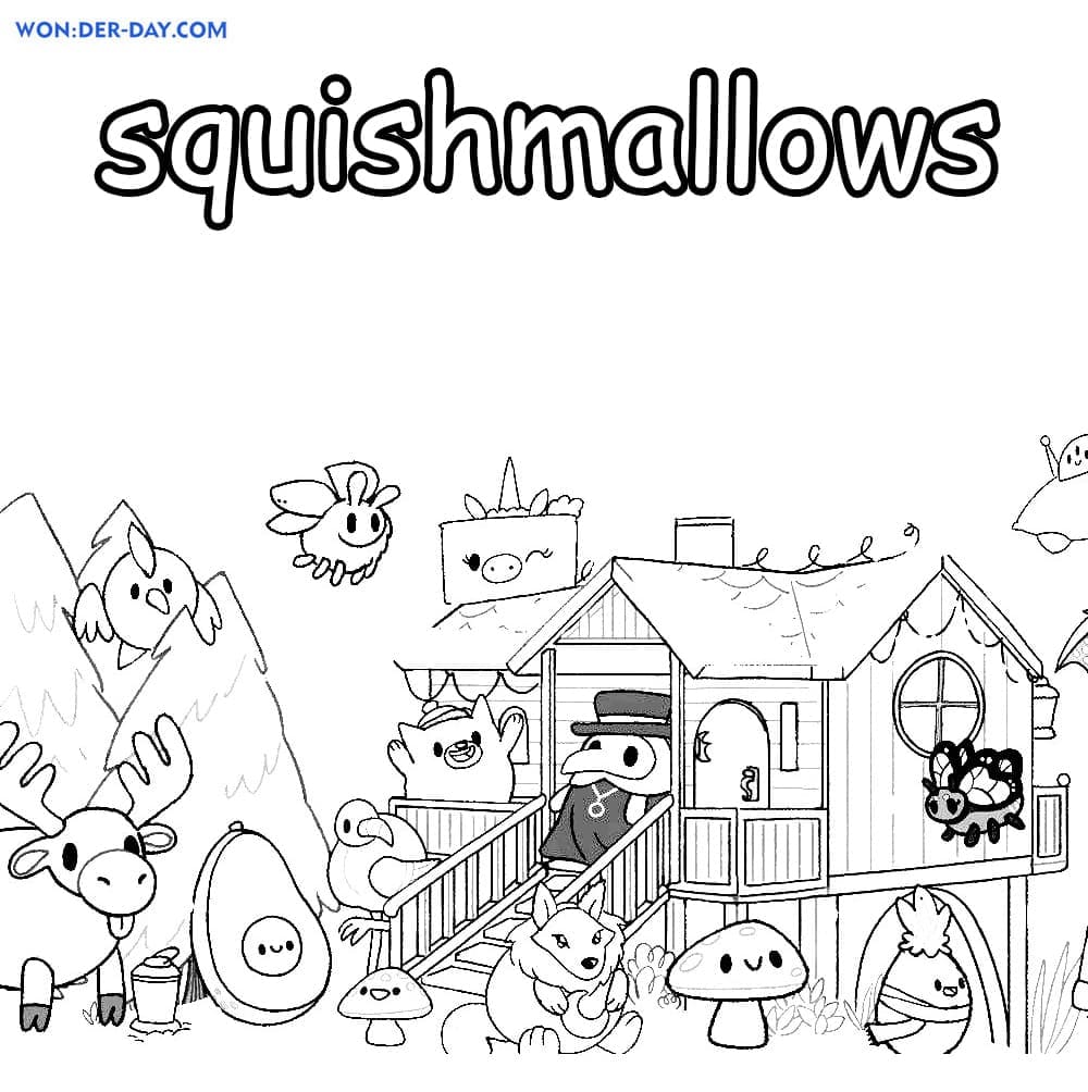 100+ Squishable Coloring Pages 20