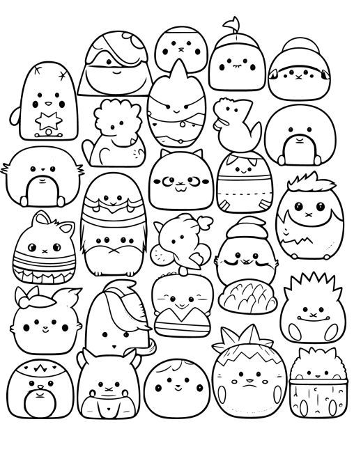 100+ Squishable Coloring Pages 65