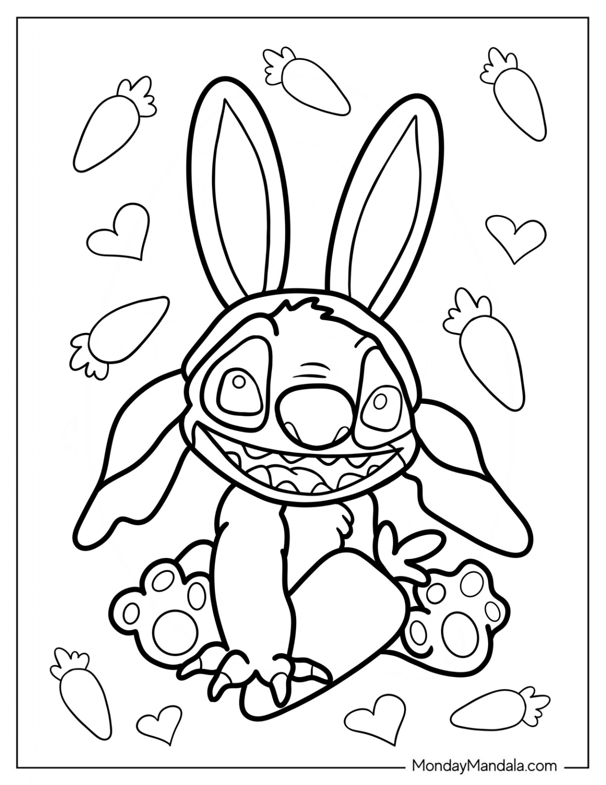 120+ Stitch Coloring Pages: Cute and Cuddly Designs 103