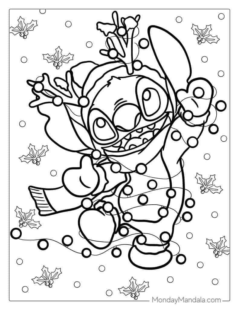 120+ Stitch Coloring Pages: Cute and Cuddly Designs 108