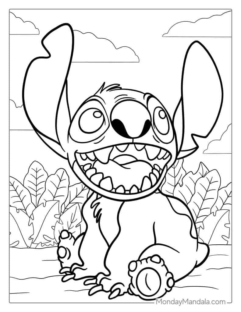 120+ Stitch Coloring Pages: Cute and Cuddly Designs 13