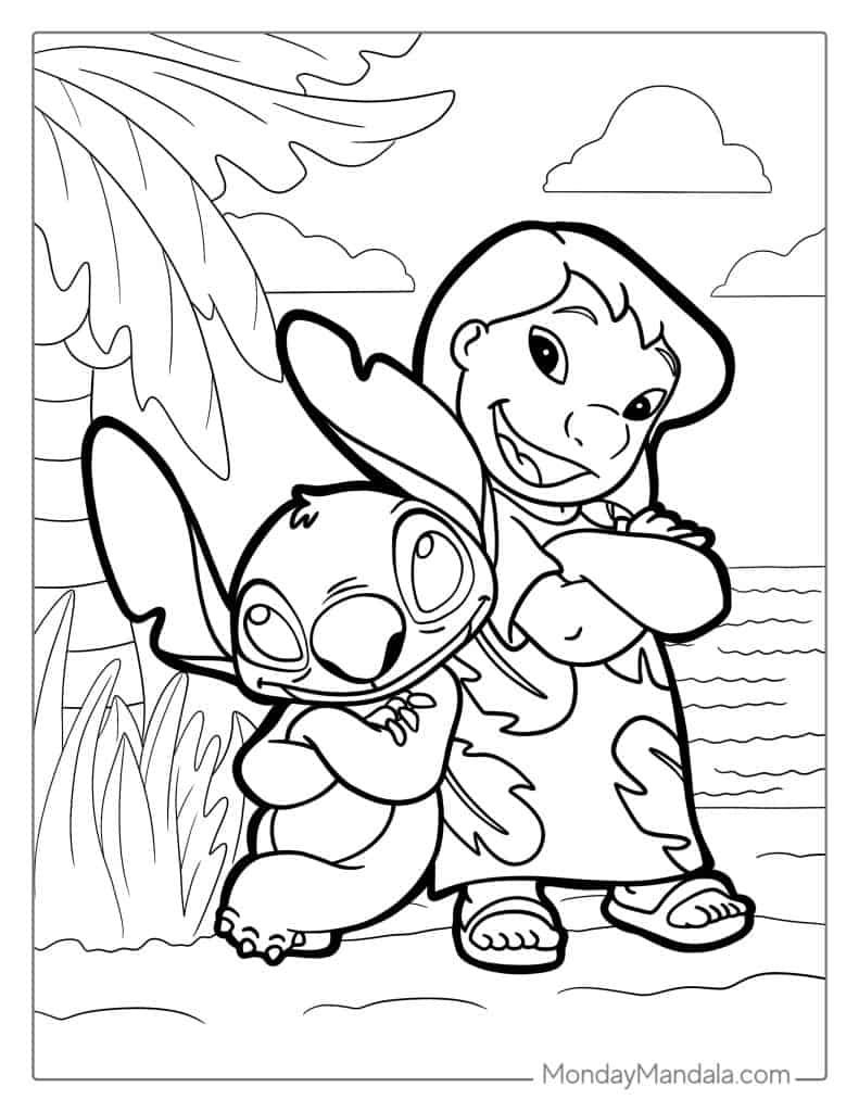 120+ Stitch Coloring Pages: Cute and Cuddly Designs 27