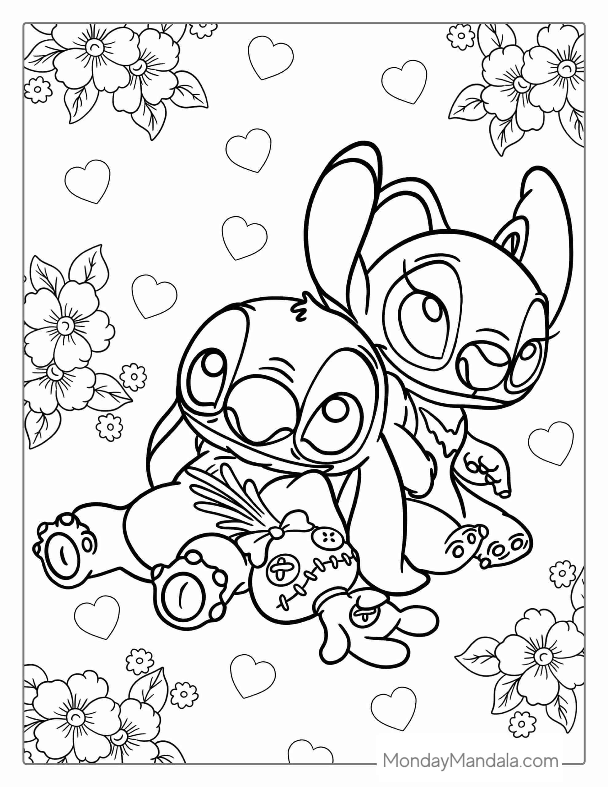 120+ Stitch Coloring Pages: Cute and Cuddly Designs 44