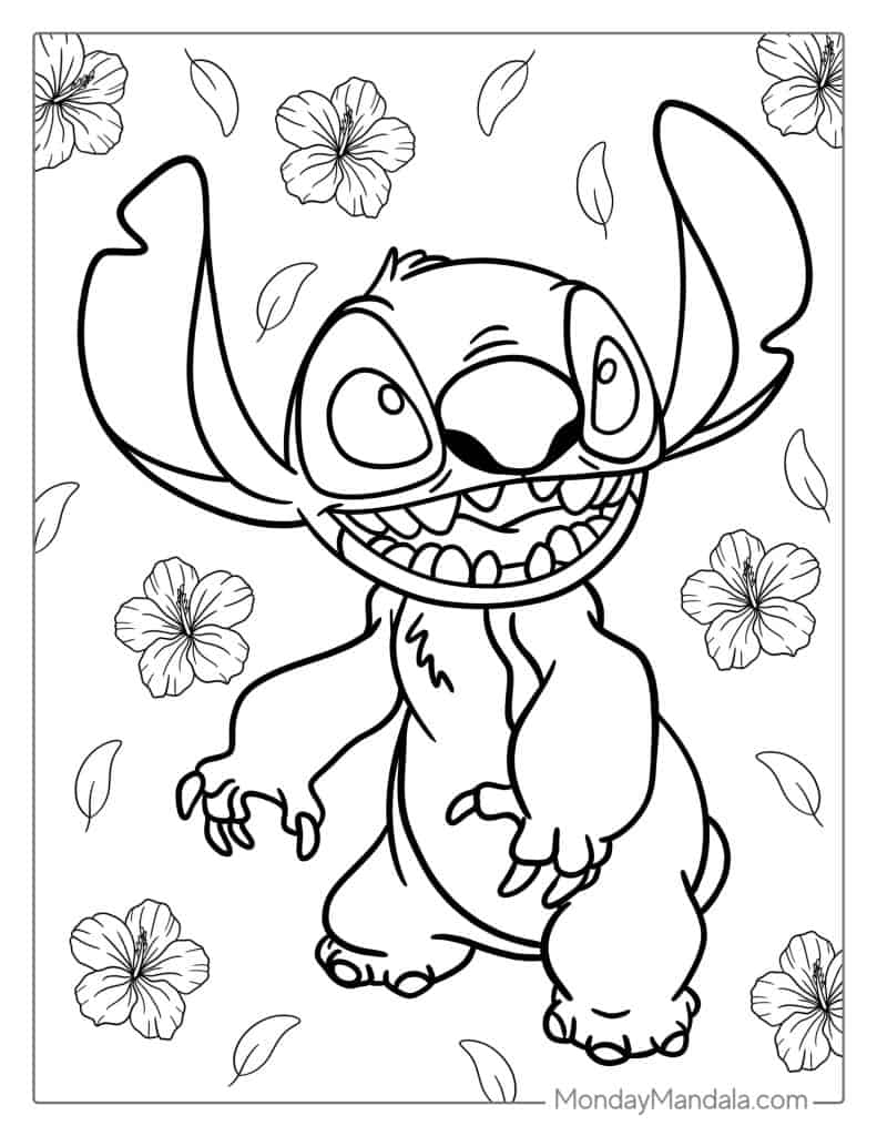 120+ Stitch Coloring Pages: Cute and Cuddly Designs 47