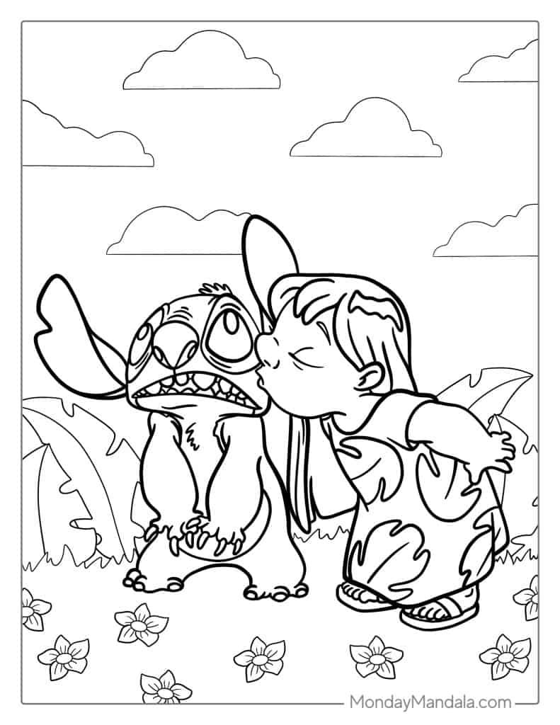 120+ Stitch Coloring Pages: Cute and Cuddly Designs 86