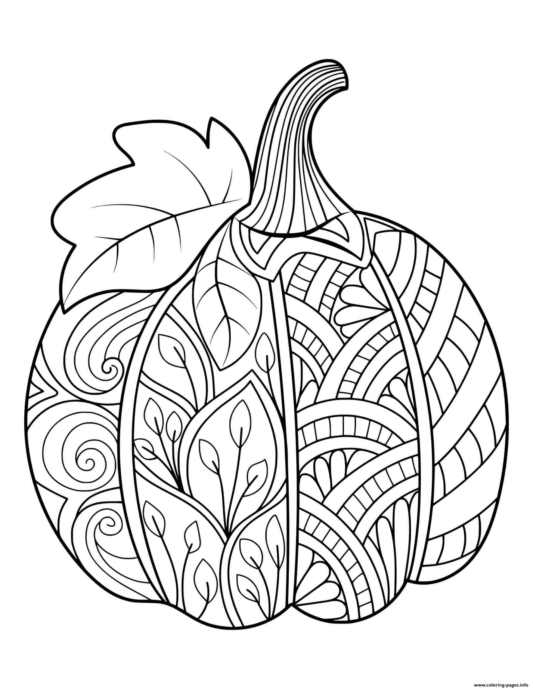 130+ Pumpkin Adult Coloring Pages: Fall in Love with These Designs 1