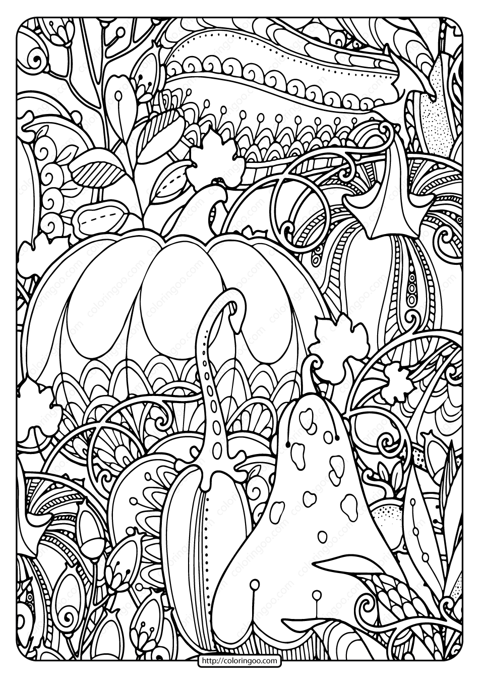 130+ Pumpkin Adult Coloring Pages: Fall in Love with These Designs 104