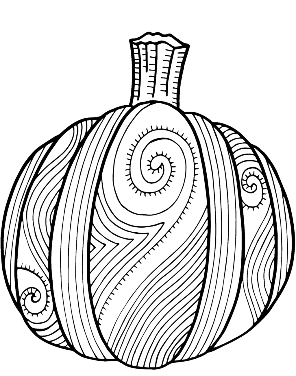 130+ Pumpkin Adult Coloring Pages: Fall in Love with These Designs 18