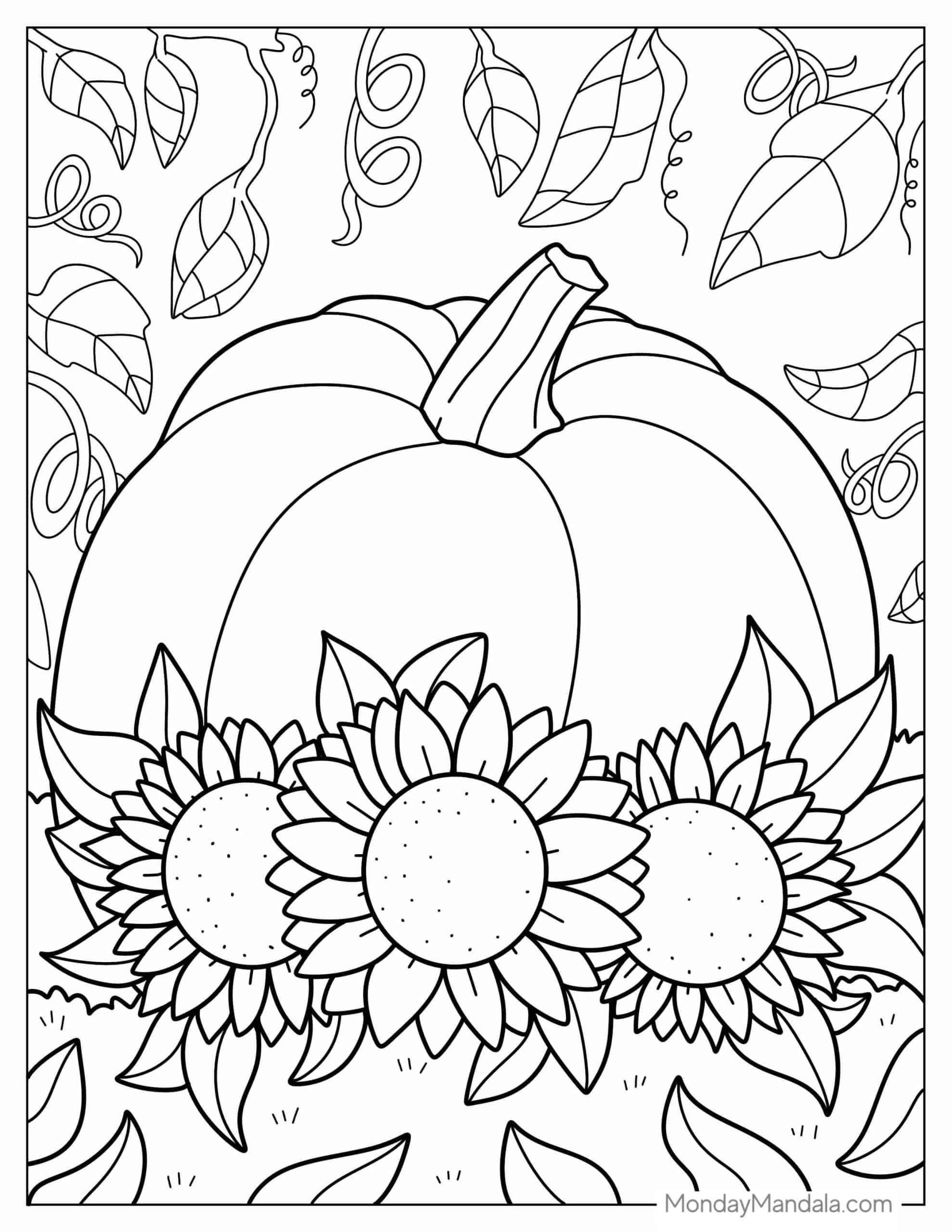 130+ Pumpkin Adult Coloring Pages: Fall in Love with These Designs 2