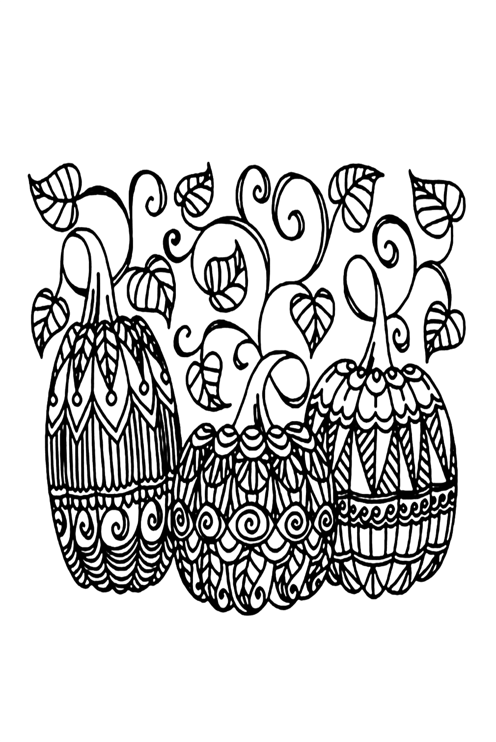 130+ Pumpkin Adult Coloring Pages: Fall in Love with These Designs 28