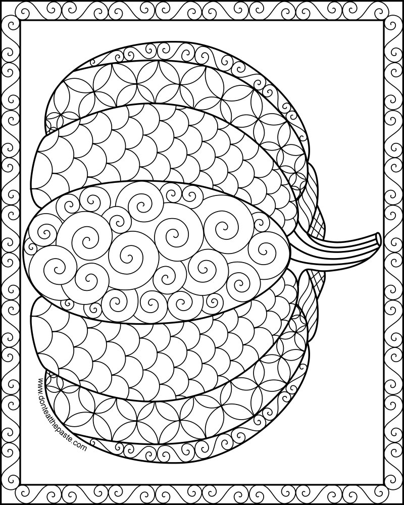 130+ Pumpkin Adult Coloring Pages: Fall in Love with These Designs 33