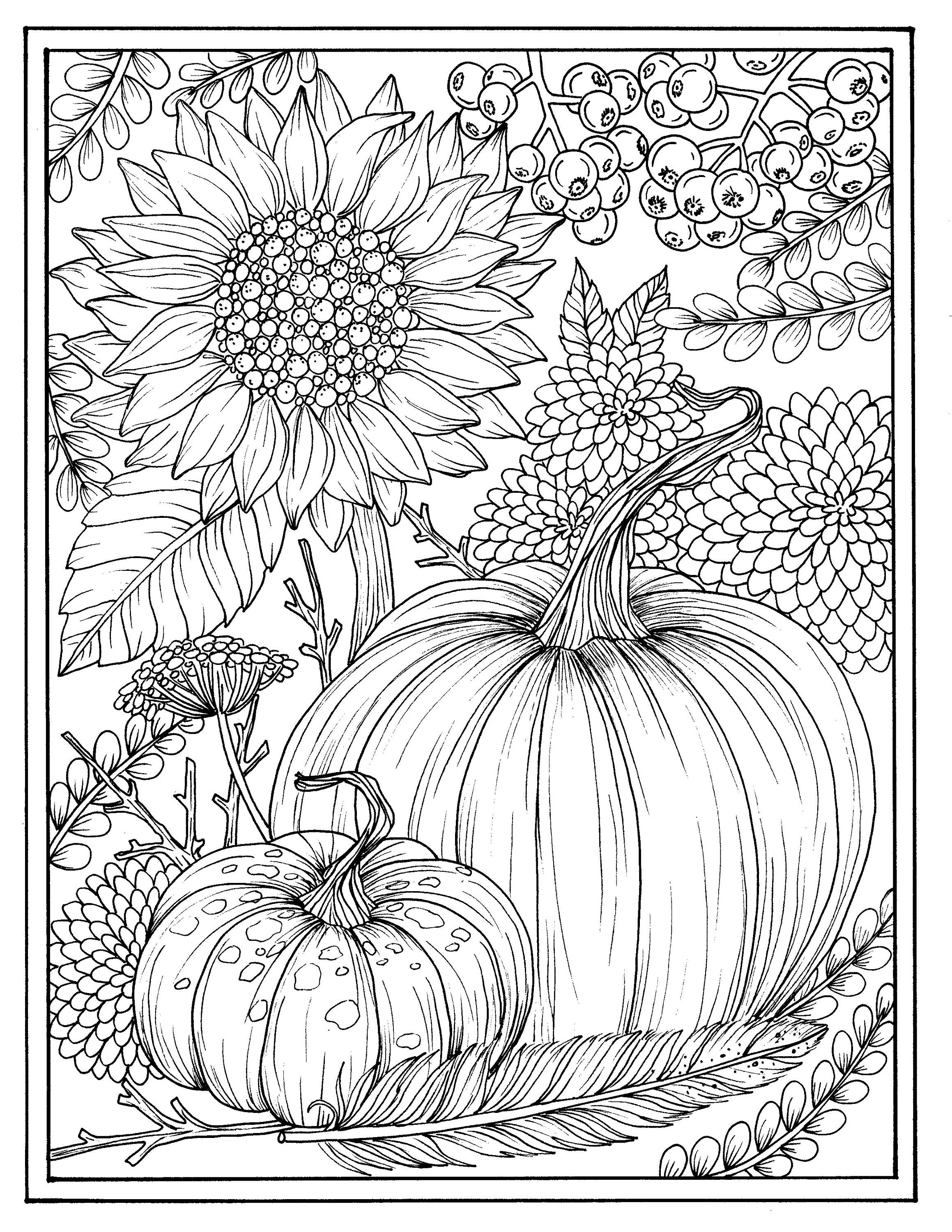 130+ Pumpkin Adult Coloring Pages: Fall in Love with These Designs 34