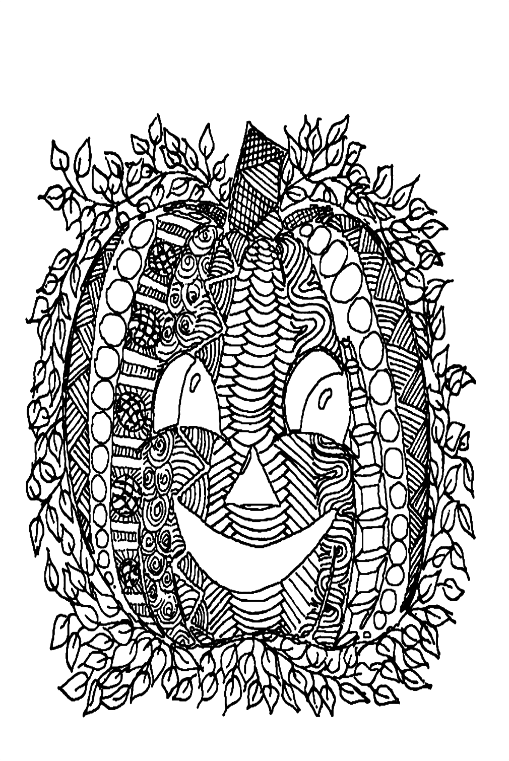 130+ Pumpkin Adult Coloring Pages: Fall in Love with These Designs 37