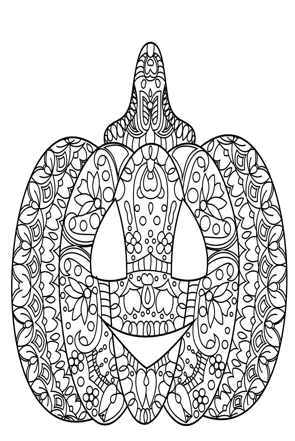 130+ Pumpkin Adult Coloring Pages: Fall in Love with These Designs 51