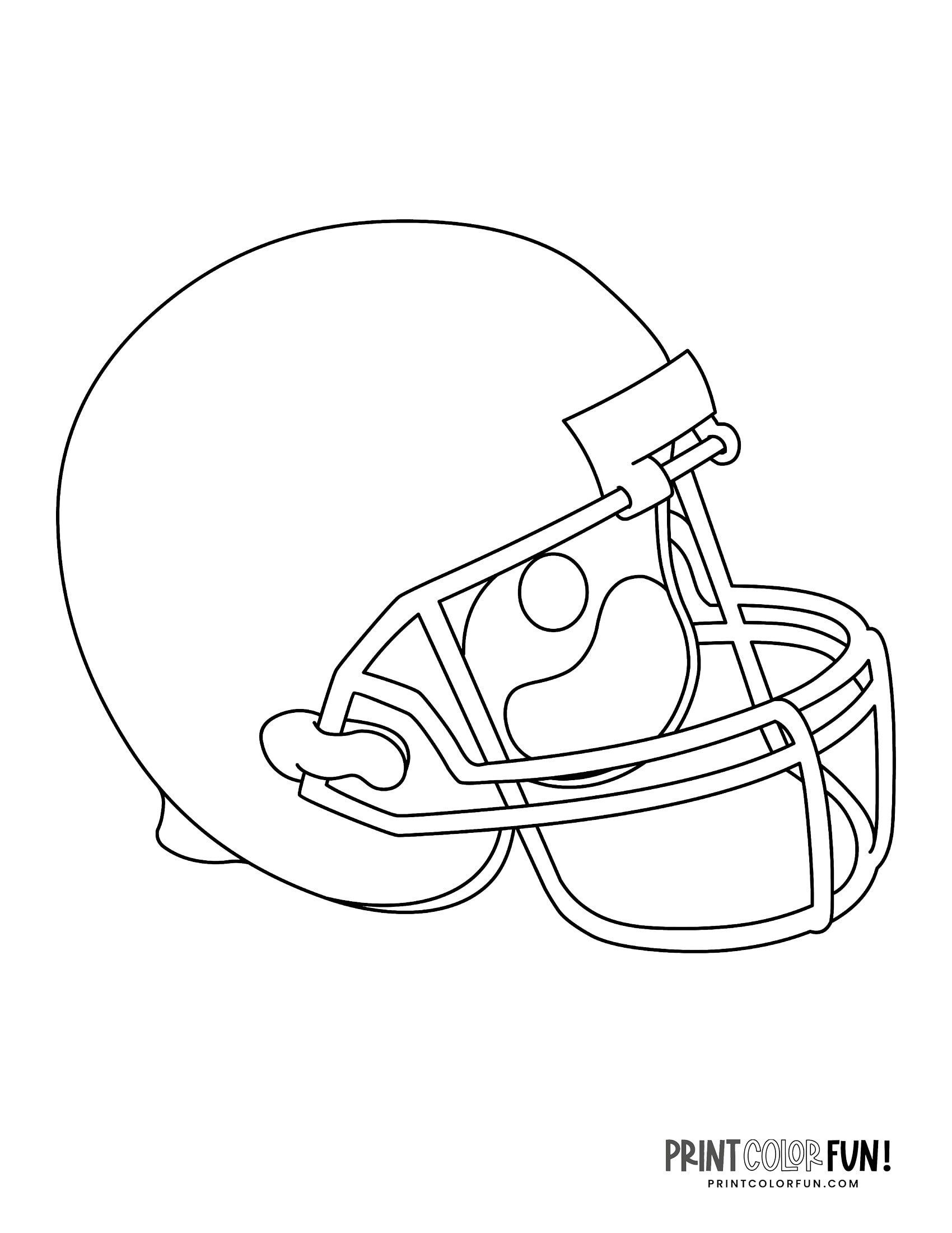 50 Football Helmet Coloring Pages Free Printable 111