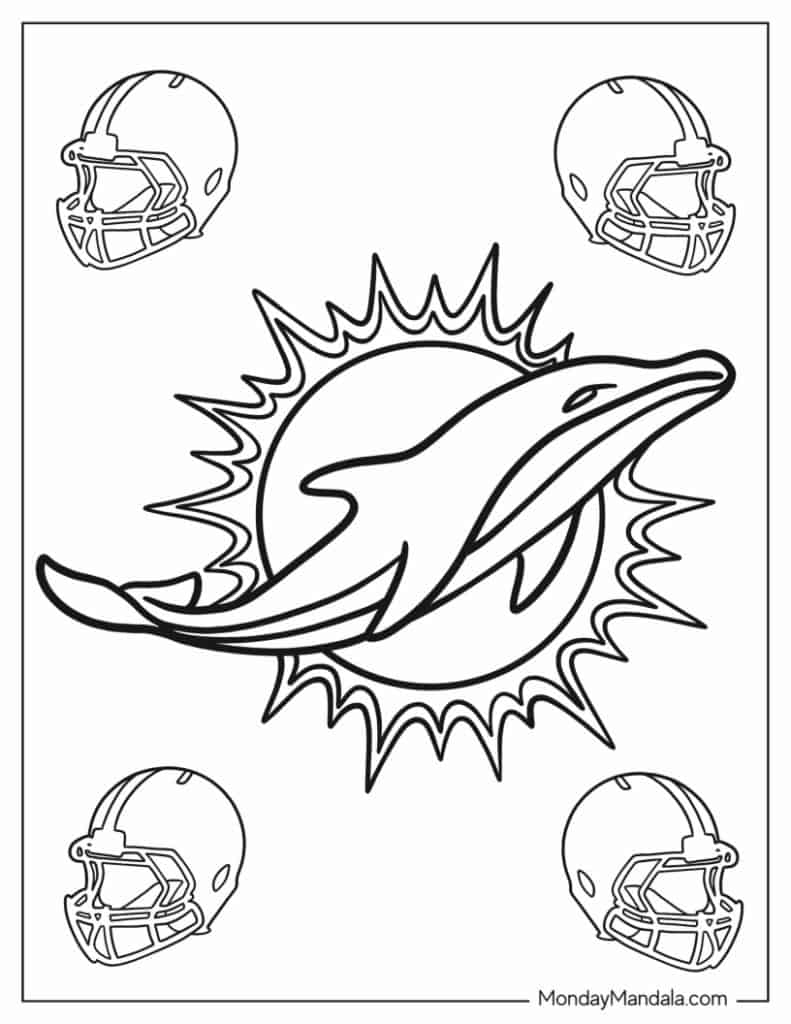 50 Football Helmet Coloring Pages Free Printable 123