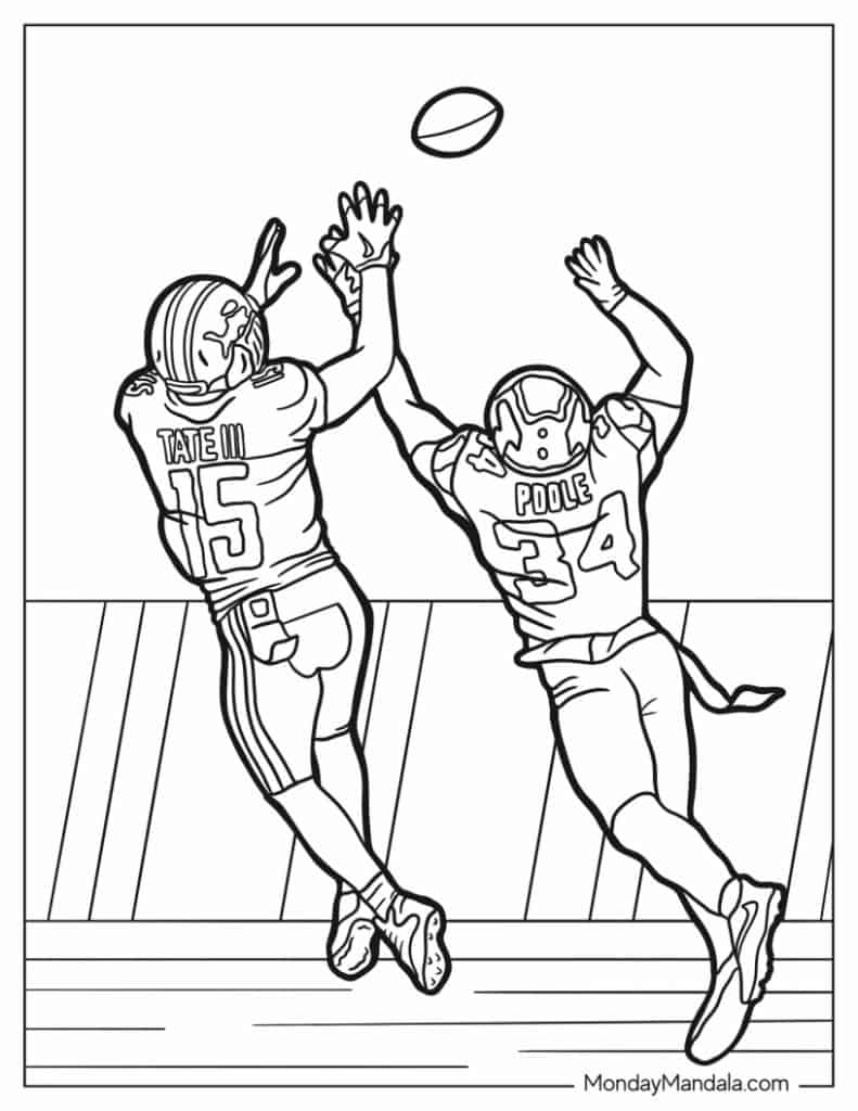 50 Football Helmet Coloring Pages Free Printable 13