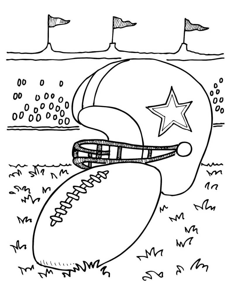 50 Football Helmet Coloring Pages Free Printable 130