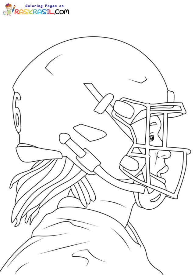 50 Football Helmet Coloring Pages Free Printable 154