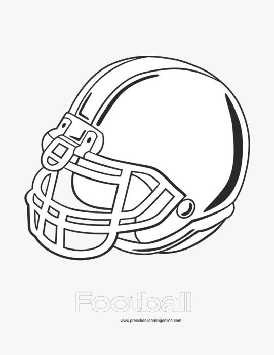 50 Football Helmet Coloring Pages Free Printable 2