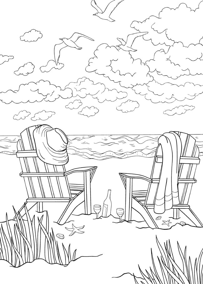 90+ Beach Theme Coloring Pages: Relax and Color by the Shore 108