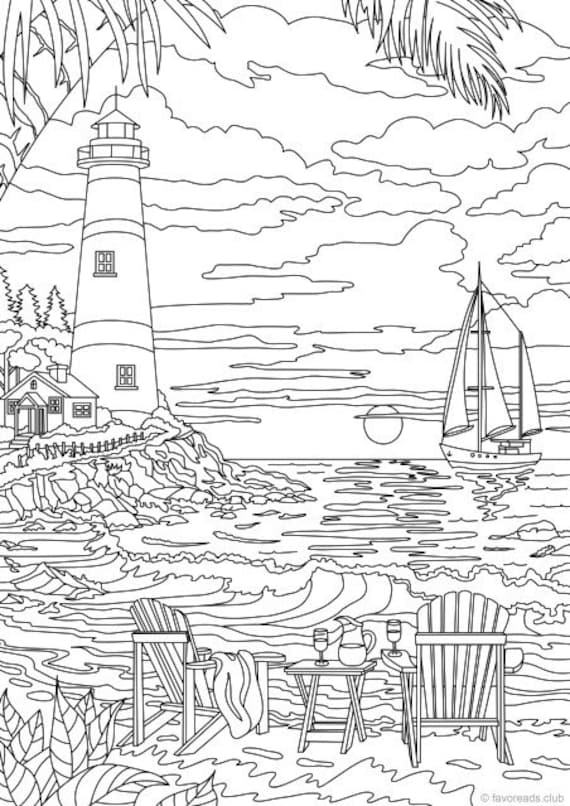 90+ Beach Theme Coloring Pages: Relax and Color by the Shore 112