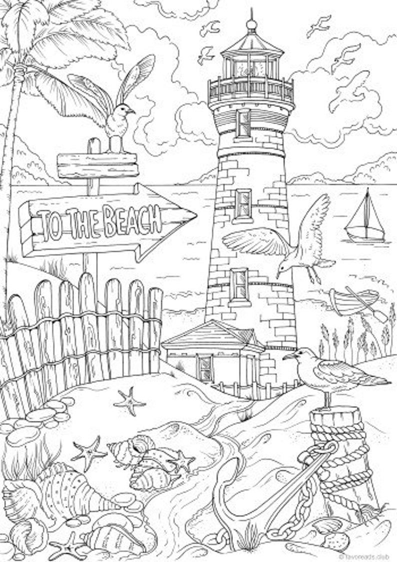 90+ Beach Theme Coloring Pages: Relax and Color by the Shore 12