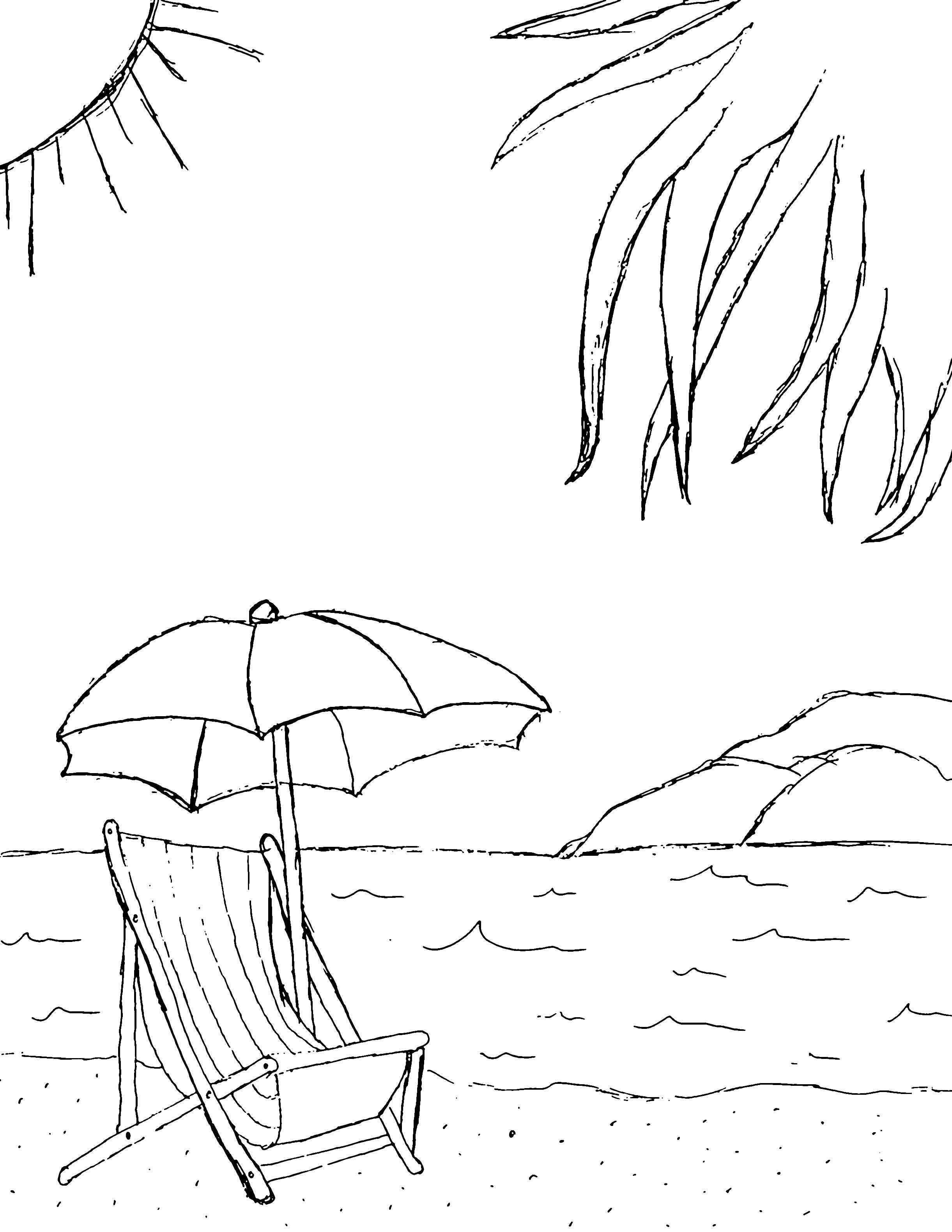 90+ Beach Theme Coloring Pages: Relax and Color by the Shore 18