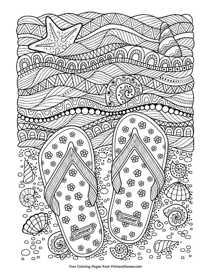 90+ Beach Theme Coloring Pages: Relax and Color by the Shore 19