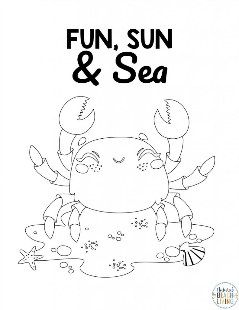 90+ Beach Theme Coloring Pages: Relax and Color by the Shore 21