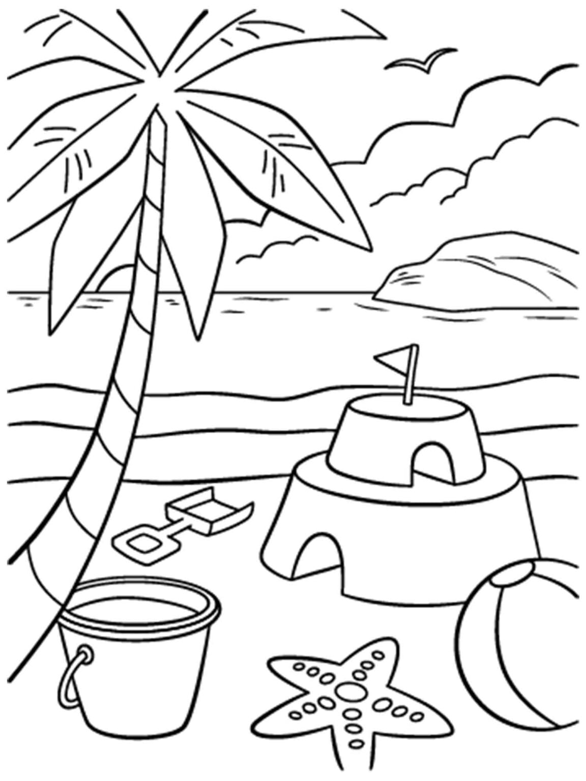 90+ Beach Theme Coloring Pages: Relax and Color by the Shore 24