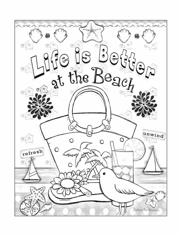 90+ Beach Theme Coloring Pages: Relax and Color by the Shore 29