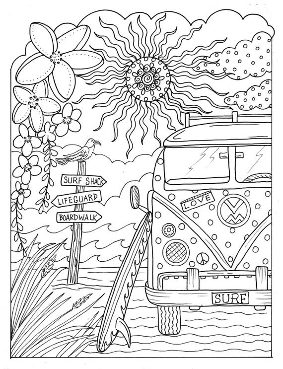 90+ Beach Theme Coloring Pages: Relax and Color by the Shore 32