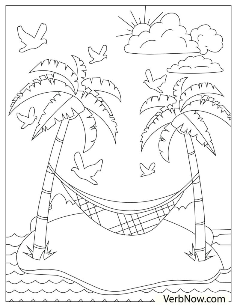 90+ Beach Theme Coloring Pages: Relax and Color by the Shore 37