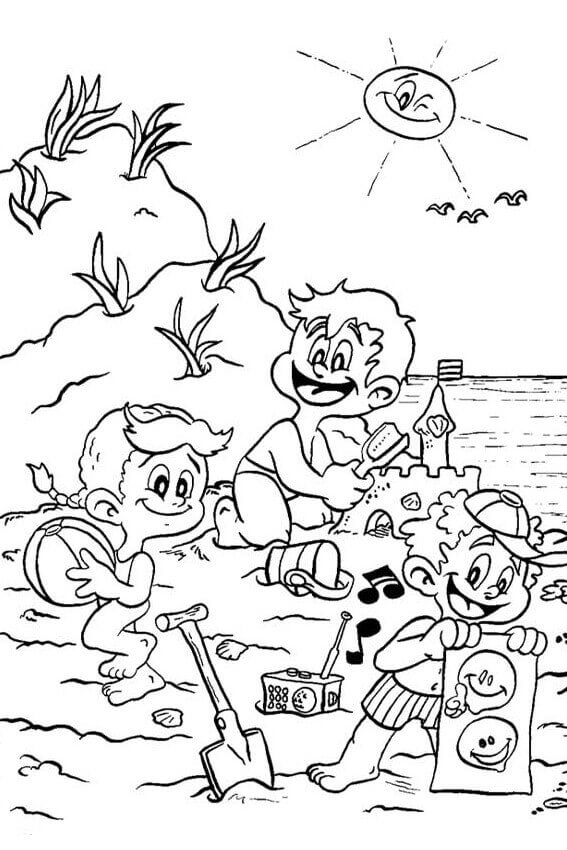 90+ Beach Theme Coloring Pages: Relax and Color by the Shore 38