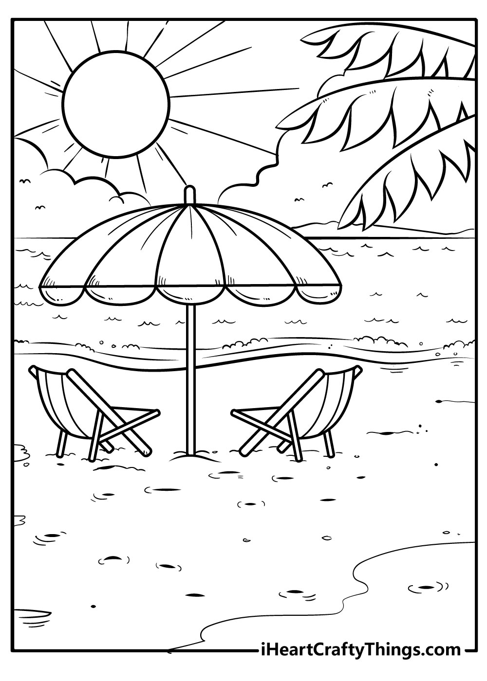 90+ Beach Theme Coloring Pages: Relax and Color by the Shore 45