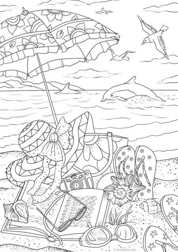 90+ Beach Theme Coloring Pages: Relax and Color by the Shore 46