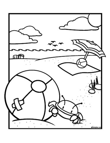 90+ Beach Theme Coloring Pages: Relax and Color by the Shore 52