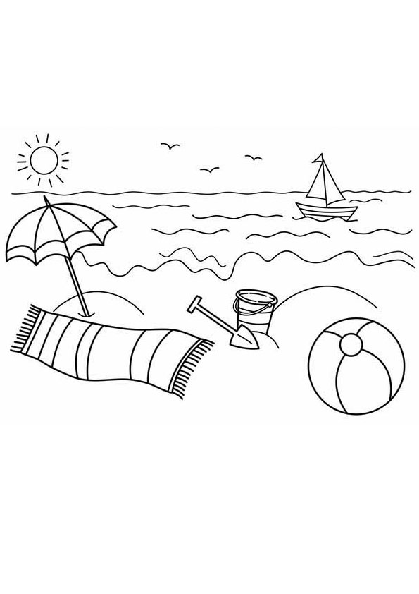 90+ Beach Theme Coloring Pages: Relax and Color by the Shore 57