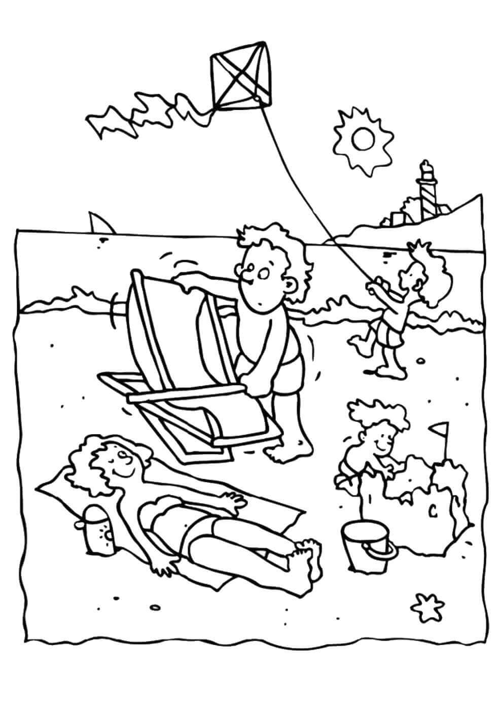 90+ Beach Theme Coloring Pages: Relax and Color by the Shore 61