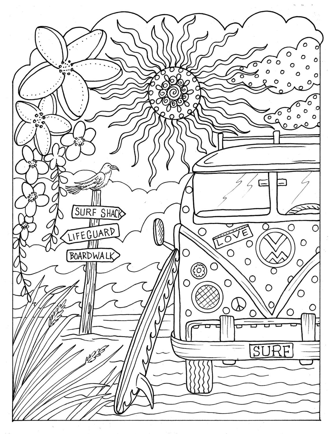 90+ Beach Theme Coloring Pages: Relax and Color by the Shore 75