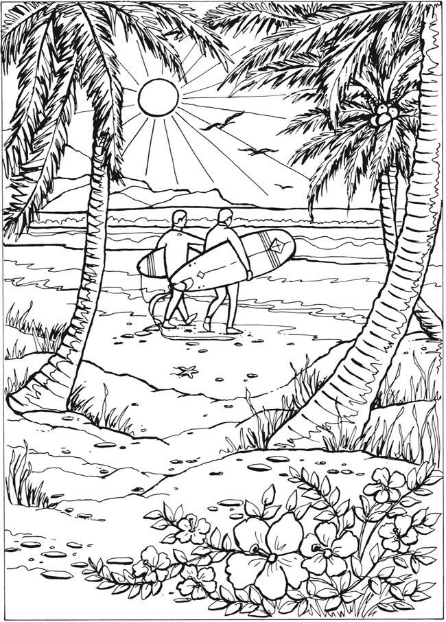 90+ Beach Theme Coloring Pages: Relax and Color by the Shore 84