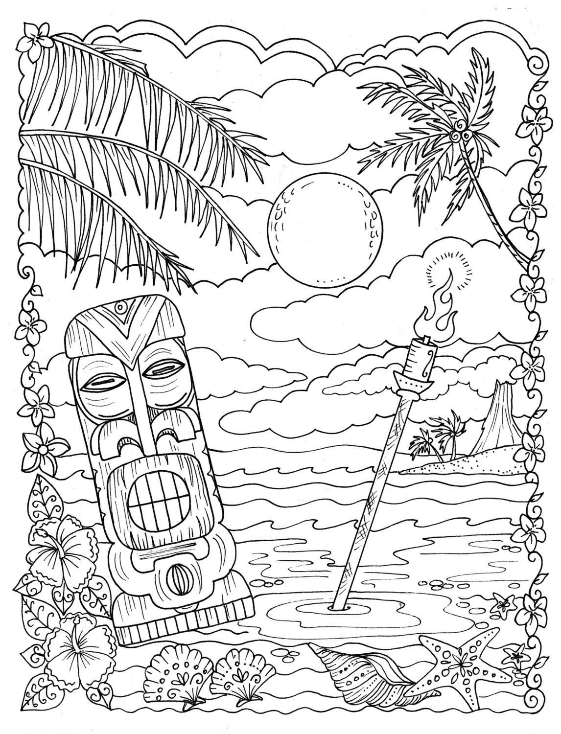 90+ Beach Theme Coloring Pages: Relax and Color by the Shore 86