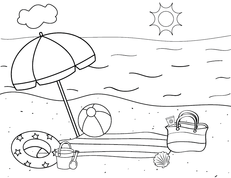 90+ Beach Theme Coloring Pages: Relax and Color by the Shore 92