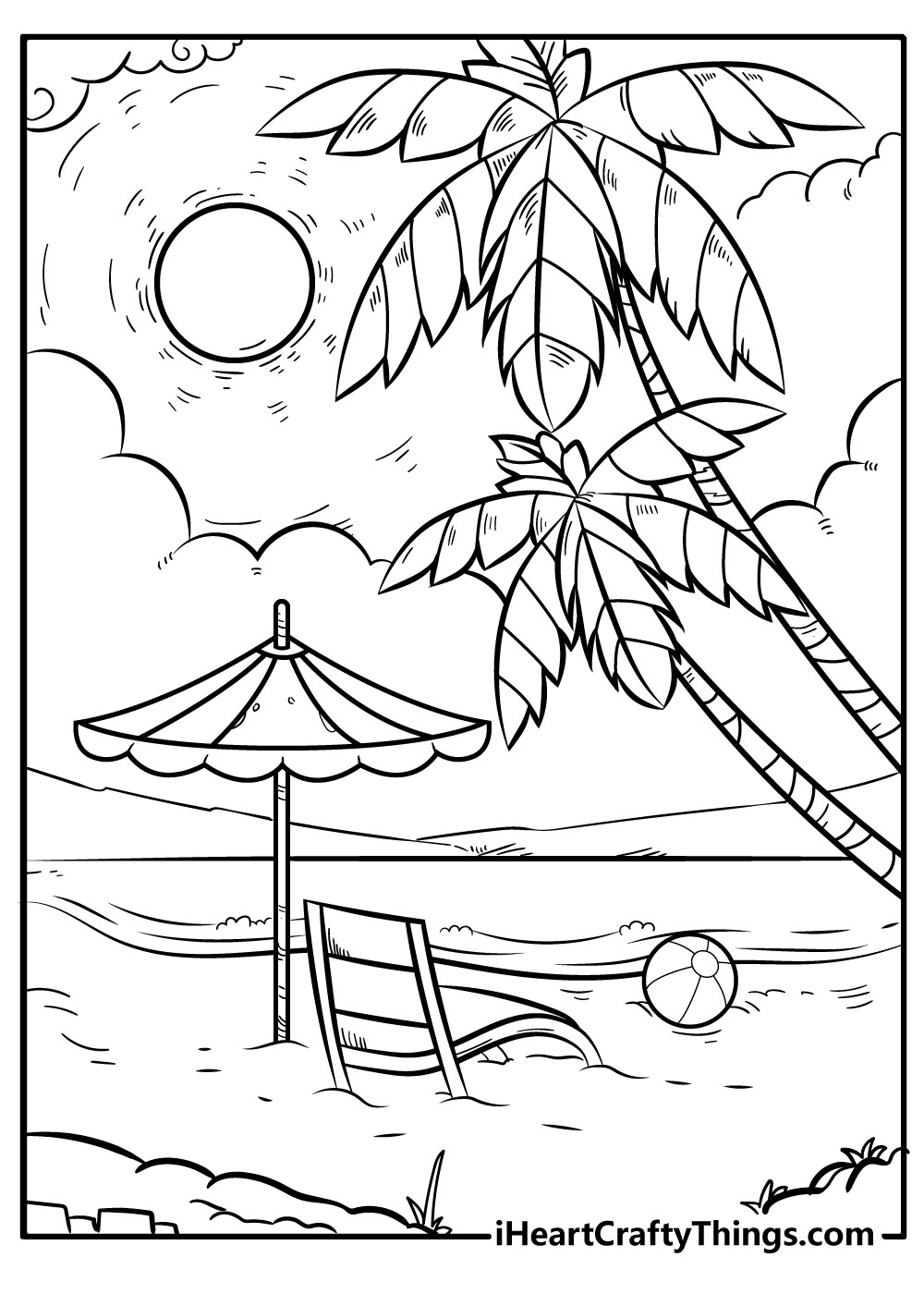 90+ Beach Theme Coloring Pages: Relax and Color by the Shore 94