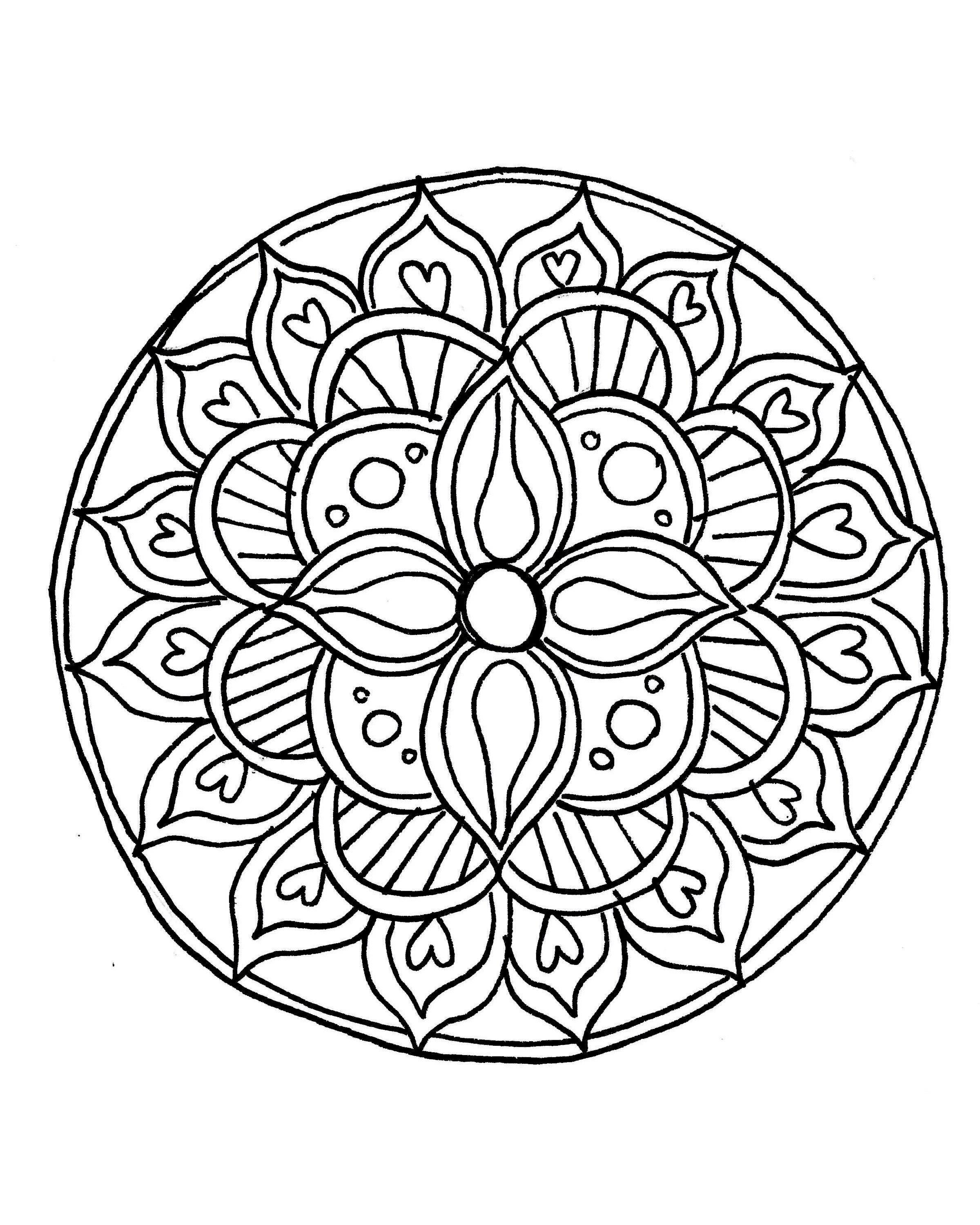 99+ Coloring Pages Mandala Free Printable 1