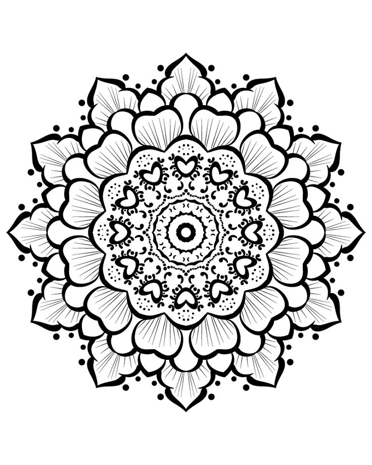 99+ Coloring Pages Mandala Free Printable 102