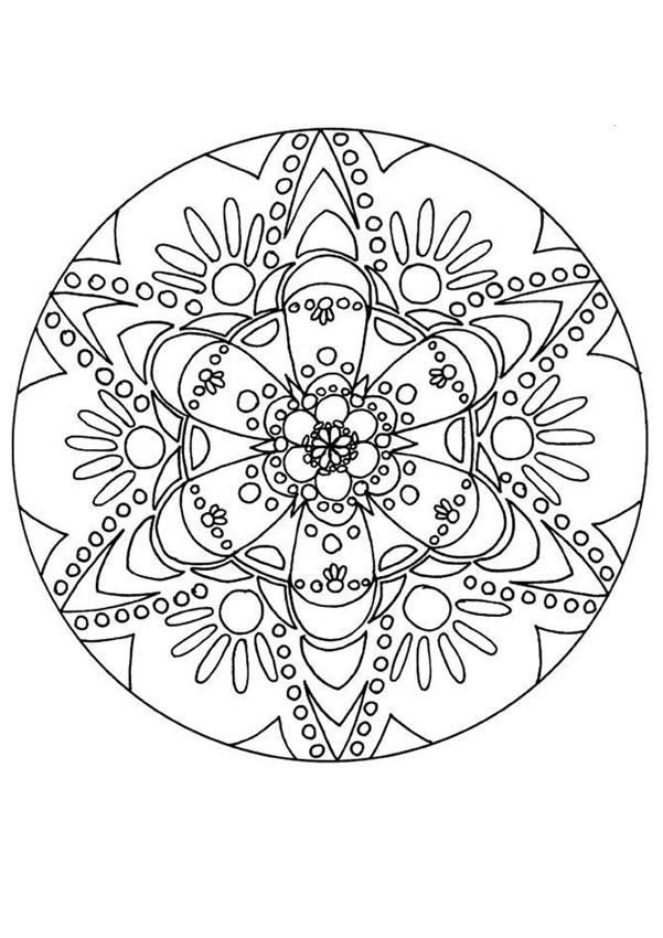 99+ Coloring Pages Mandala Free Printable 110