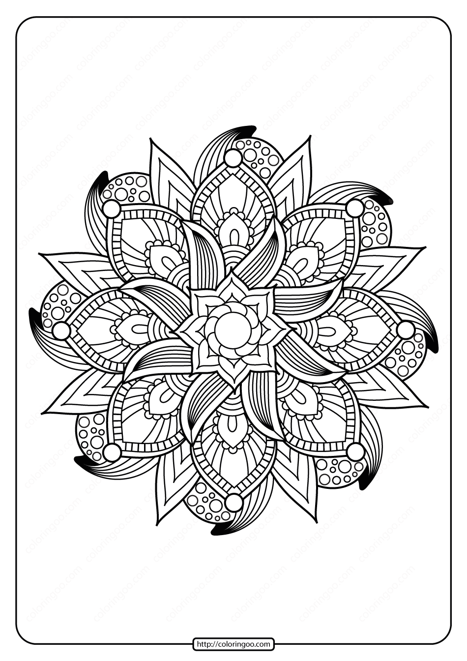 99+ Coloring Pages Mandala Free Printable 113