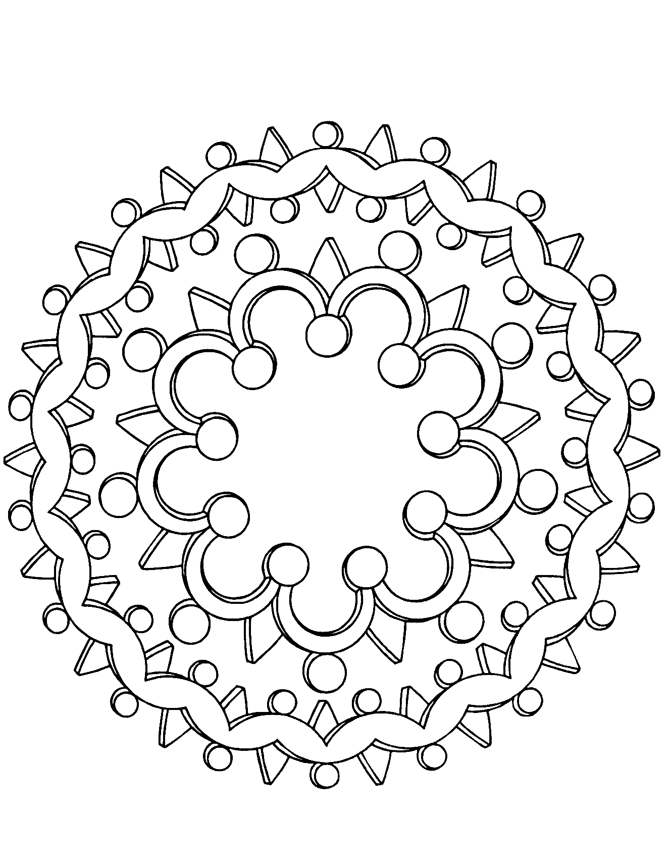 99+ Coloring Pages Mandala Free Printable 118